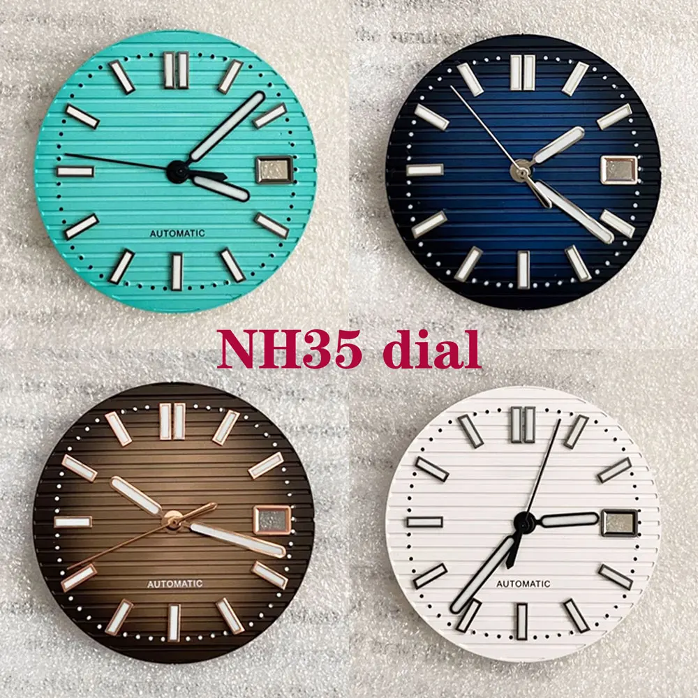 Nh35 Dial 30.5Mm Nautilus Dial Watch Dial Quadrante Luminoso Verde Adatto Per Movimento Nh35 Accessori Per Orologi Strumento Di Riparazione Dell'Orolo