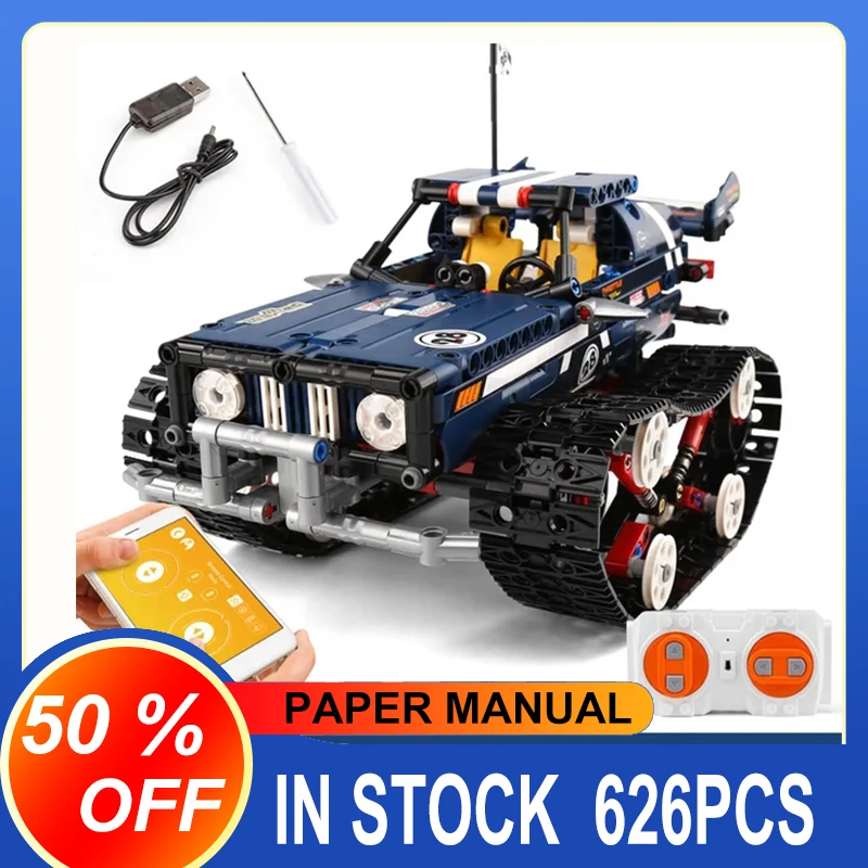 Mold King Creator App Mattoni Per Auto Telecomandati Per Il 13025 Electric Rc Tracked Racer Model Building Blocks Toys 13026