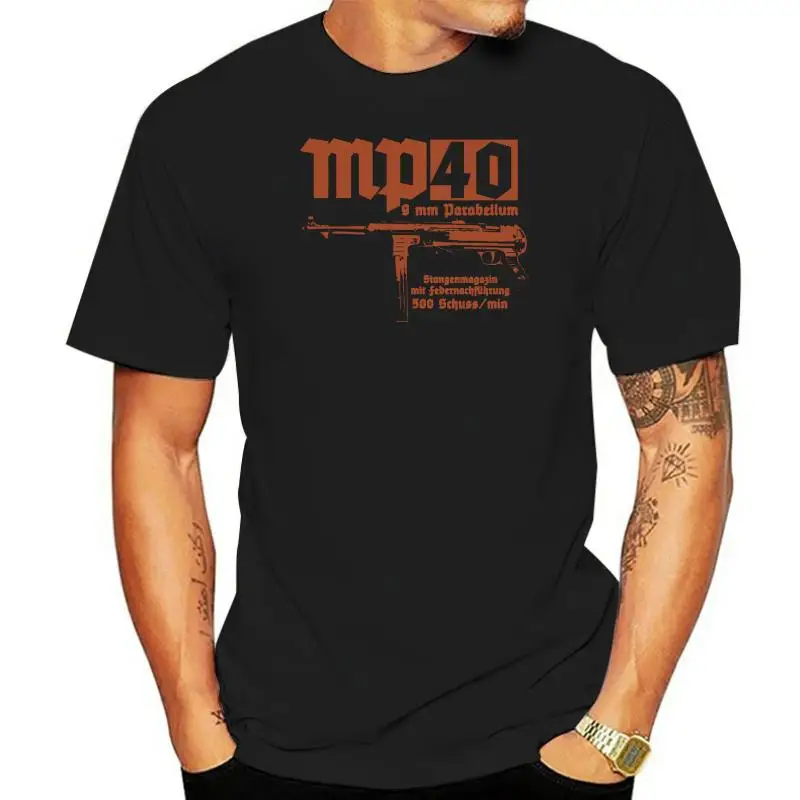 Maglietta Da Uomo Wehrmacht Mp40 Premium Black Landser Tedesche Es Empire Ruhm Ehre Ww2 Soldaten Fashion Top Abbigliamento Donna