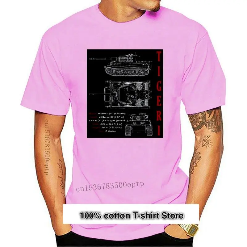 Camiseta Tiger 1 Tank Blueprint Charol Ejorrito Aleman Panzer Ww2 Wehrmacht, Nueva