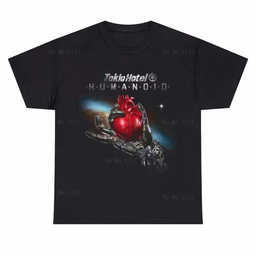 Tokio Hotel T-Shirt Album Umanoide Tom Kaulitz Bill Kaulitz Band Emo Graphic Custom Mens Cotton