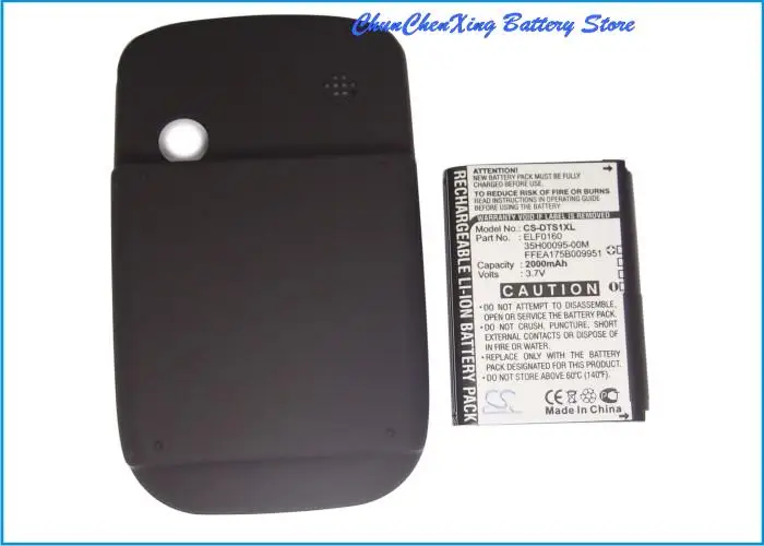 Cameron Sino 2000Mah Batteria Elf0160 Per Htc/Dopod P3050,Vogue 100, S1, S500, Per I-Mate Touch, Per Ntt Docomo Docomo Foma Ht1100