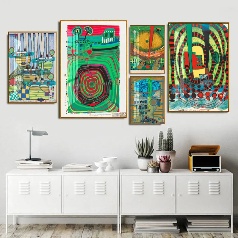 Modern Fashion Vintage Vogue Decorazione Astratta Canvas Print Painting Poster Art Wall Pictures For Living Room Home Decor