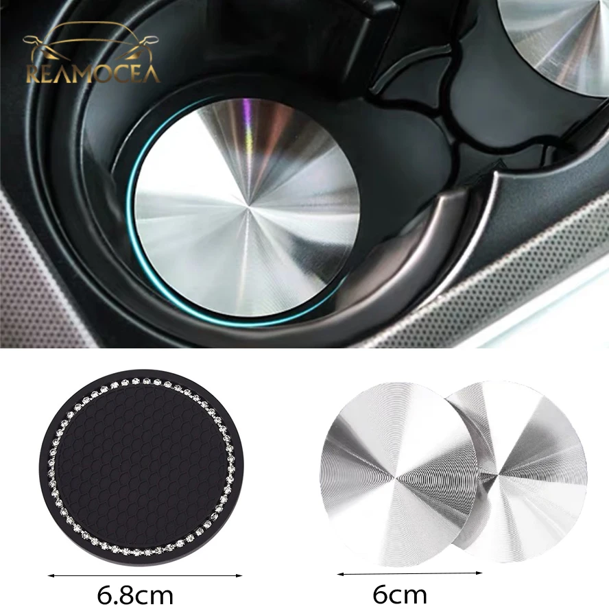 Reamocea 2 Pezzi Per Land Rover Range Rover Sport Evoque Vogue Discovery Sport Car Cup Holder Cover Mat Trim Sv Decorazione Sticker