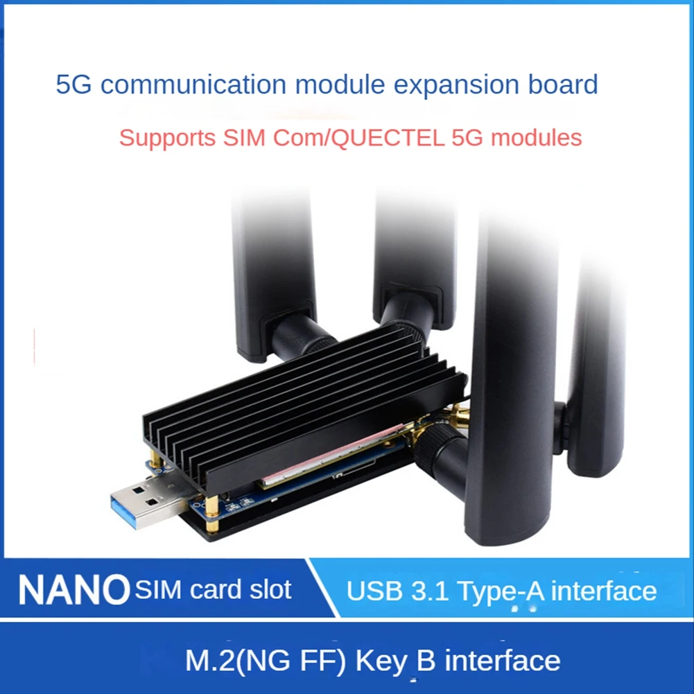 Scheda Di Espansione Dongle Waveshare 5G Modulo Internet Iot 5G Usb3.1 A M.2(Ngff) Chiave B Modulo 5G Con Simcom E Telecomando Mobile