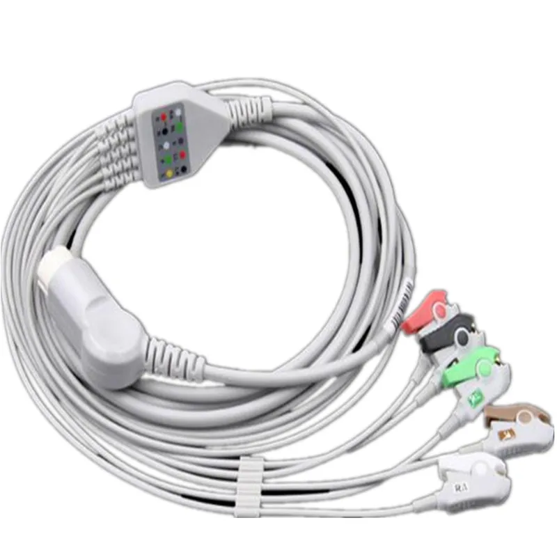 Compatibile Per Philips/Hp 12Pin Mp20/30/Vm6 Monitor Paziente Cavo Ecg One Piece 5 Leadwire, Cavo Monitor Clip End Aha.Tpu
