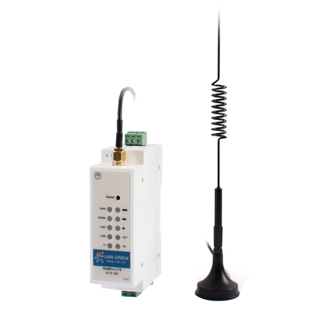 Modem Cellulare Seriale Industriale Con Bande Globali Modem Lte 4G-Modem Rs485 Su Guida Din Usr-Dr504-G Per Trasmissione Dati Remota
