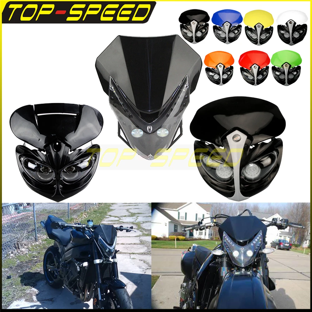 Motocross Faro Dirt Bike Faro Per Yamaha Wr Ttr Tt-R Kawasaki Klx Kx Kxf Honda Crf Husqvarna Te Fe Enduros Dual Sport