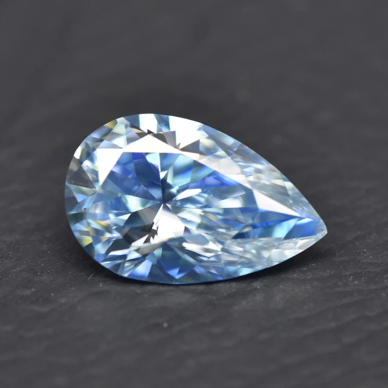 Moissanite Stone Pear Cut Ice Blue Color Lab Grown Diamond Per Gioielli Fai Da Te Che Fanno Pass Diamond Tester Con Certificato Gra