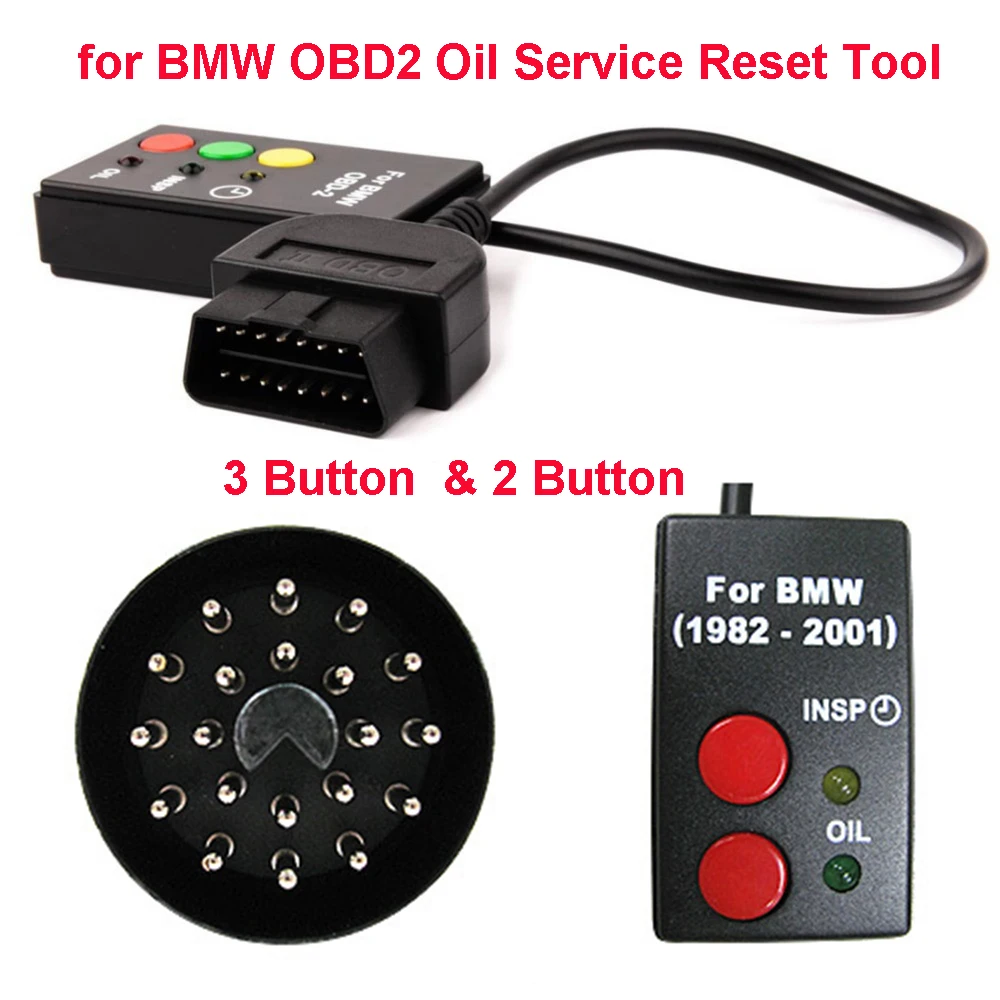 Per Bmw Obd2 Oil Service Reset Tool 3 2 Button Inspection 1982 A 2001 E30 E34 E36 E39 Z3 16Pin 20Pin Led Car Diag Scan B Mw