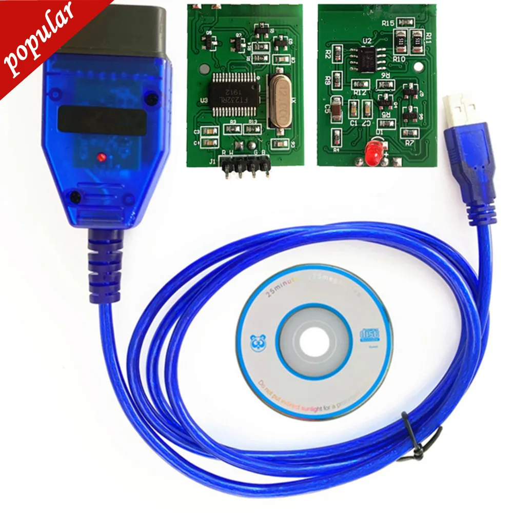 Per Vag Kkl Scanner Tool Vag-Kkl 409 Con Chip Ftdi Ft232Rl Per Vag-Com 409.1 Obd2 Interfaccia Usb Vag 409Com Cavo Diagnostico