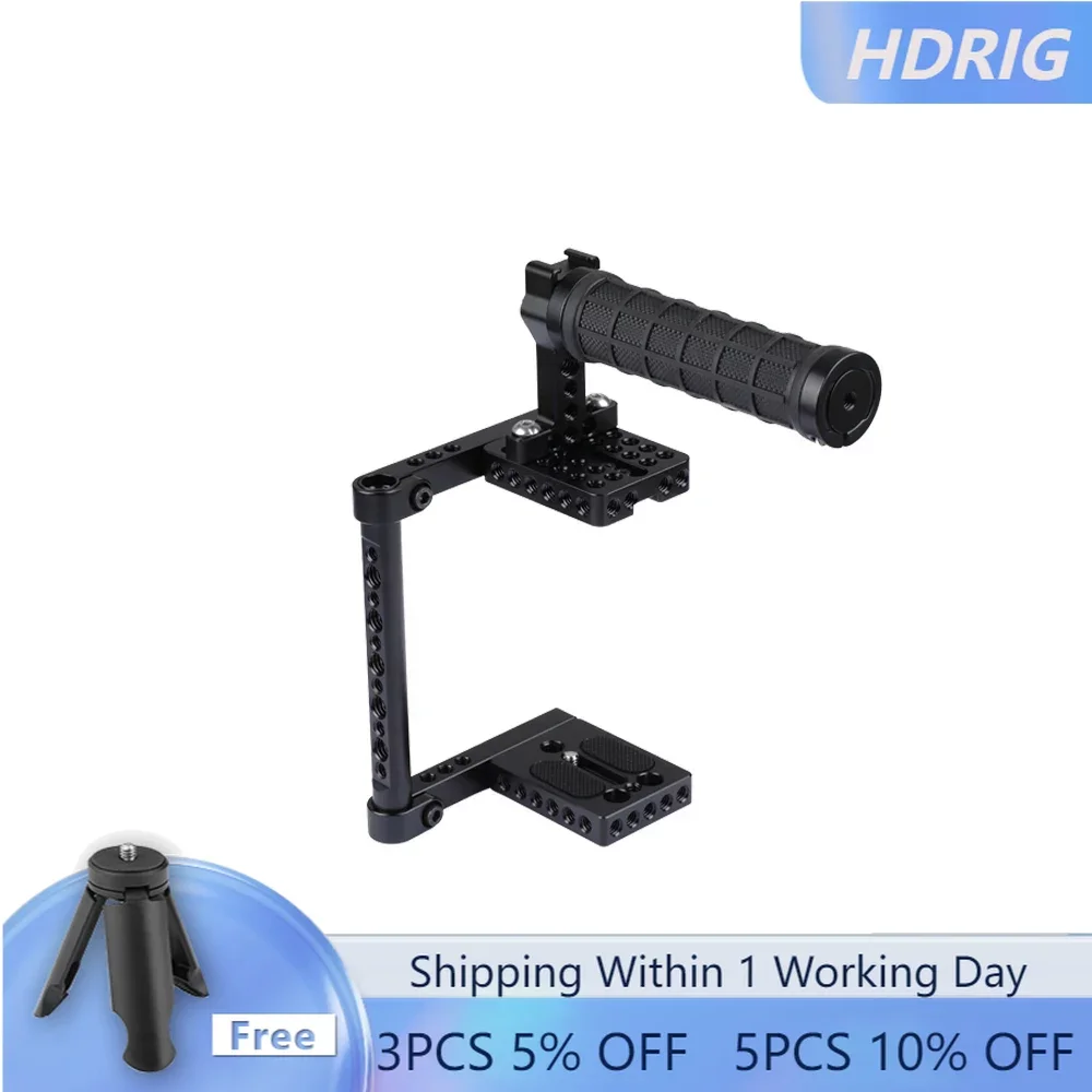 Hdrig Universal Camera Cage Rig Con Piastra Di Base Per Treppiede Per Canon 80D Nikon D7000 Sony A99 Panasonic Gh5