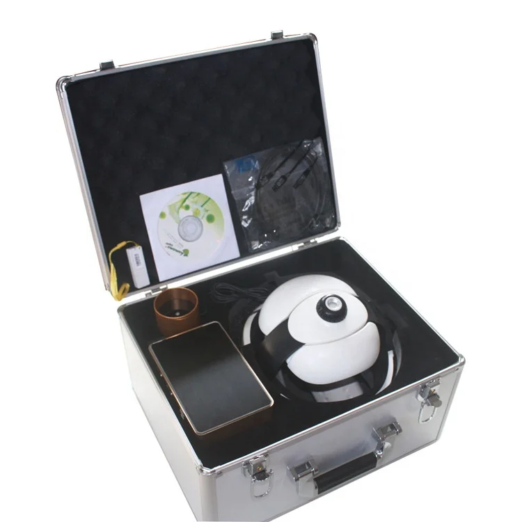 Inglese 5.98 Nls 12D Iris Synapse Aura Chakra Macchina Per L'Analisi Della Salute Del Corpo Con Sensore Casco