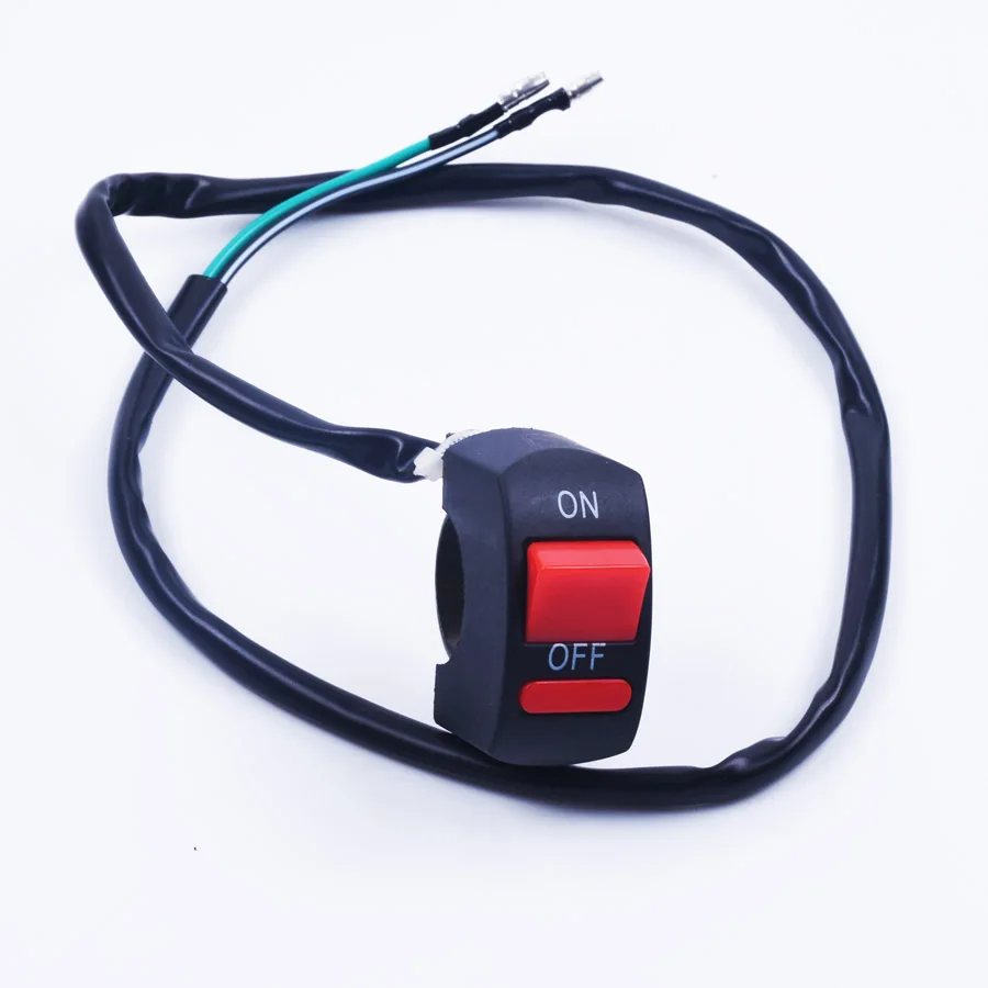 Moto Bike Manubrio Kill Stop Switch On Off Pulsante Bullet Connector E # A
