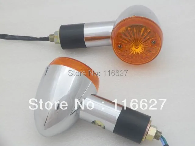 Indicatori Di Direzione A Proiettile Cromato Da 2 "Per Honda Cruiser Chopper Touring Custom Bike