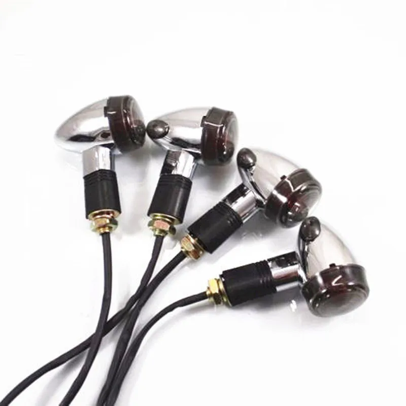 4X Del Motociclo Segnale Di Girata Luci Bullet Strada Bike Dirt Bike Doppio Sport Bike Cruiser Bobber Chopper Touring Atv Offroad Scooter