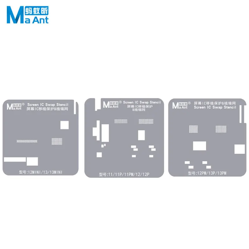 Maant Screen Lcd Ic Flex Cable Protection Stencil In Acciaio Per Iphone 11 12 13 Mini Pro Max Ploshing Repair Net