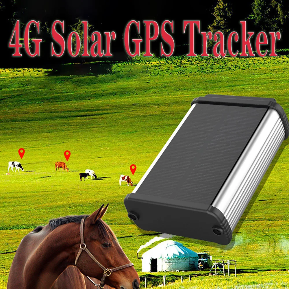 4G Solar Powered Gps Tracker Collare Impermeabile Bovini Horse Locator 12000Mah 180 Giorni In Standby Per Mucca Camel Bestiame Tracker