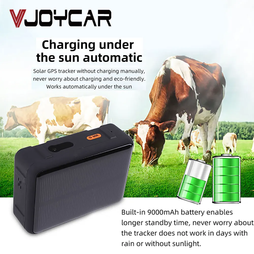 4G Lte Di Mucca Gps Tracker Con Solar Power 9000Mah Lungo Standby Di Pecora Cammello Cavallo Gps Tracker Impermeabile In Tempo Reale Inseguimento Di T