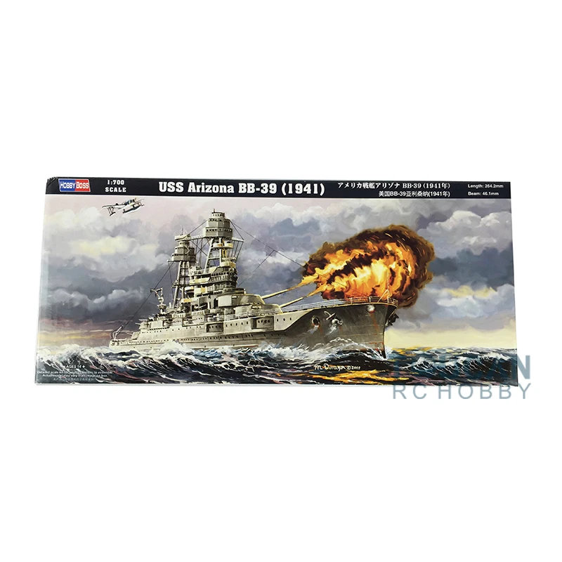 Hobby Boss 1/700 Uss Arizona Bb-39 Warship 1941 Battleship Model Kit 83401 Th06097-Smt6