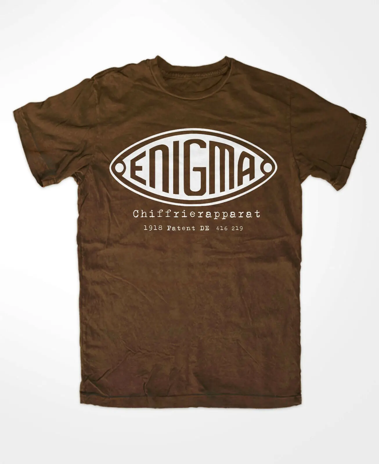 Puzzle T Shirt Brown Rotor Key Machine Messaging Submarine Logo