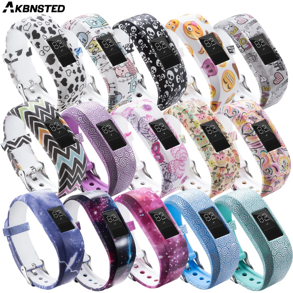 Akbnsted Di Ricambio Sport Cinturino In Silicone Morbido Per Garmin Vivofit Jr/Jr2 Sport Wristband Del Braccialetto Smartwatch Activity Tracker