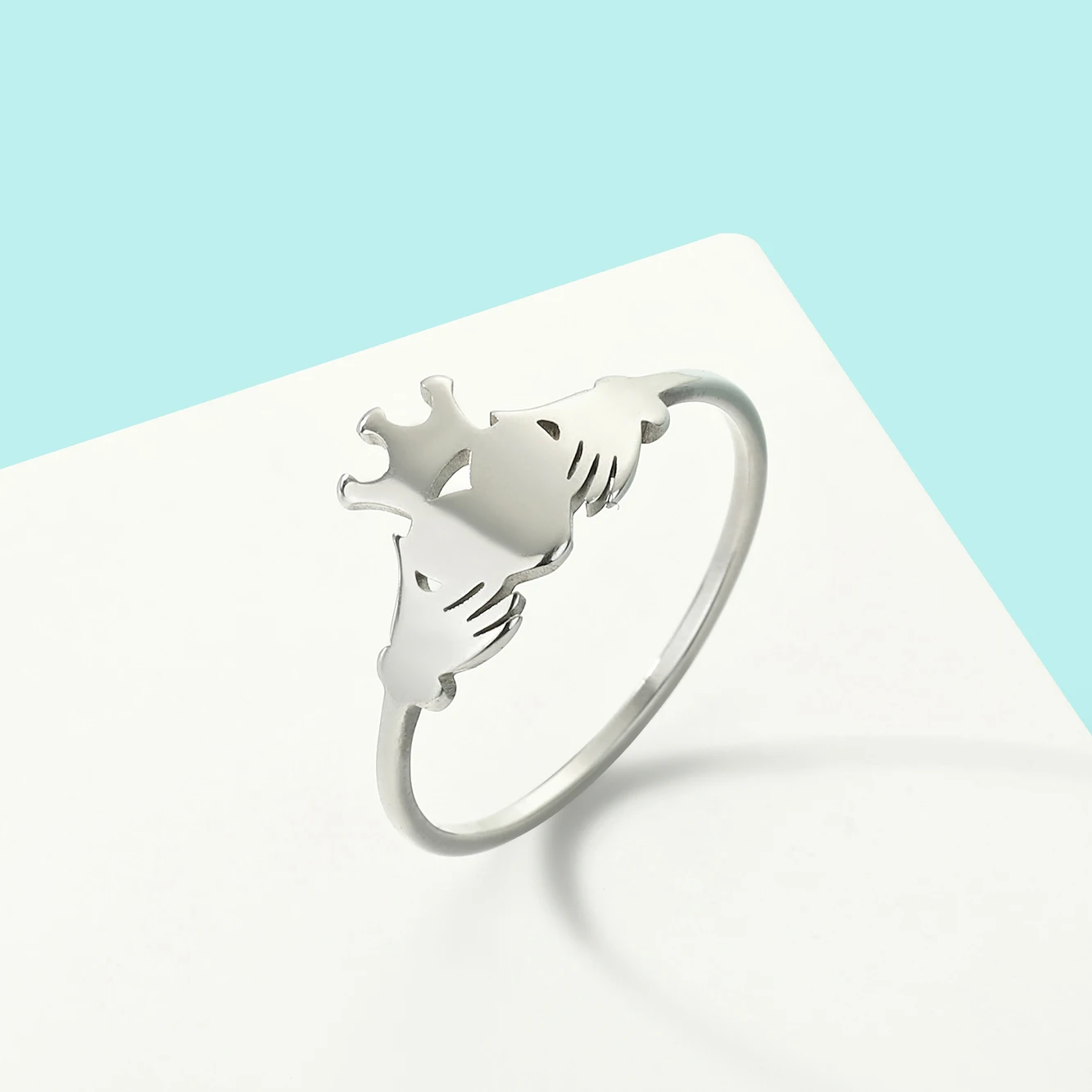 Todorova Gothic Stainless Steel Claddagh School Tattoo Heart Crown Ring Vittoriano Rockabilly Heart Jewelry Simbolo Fedeltà Regalo