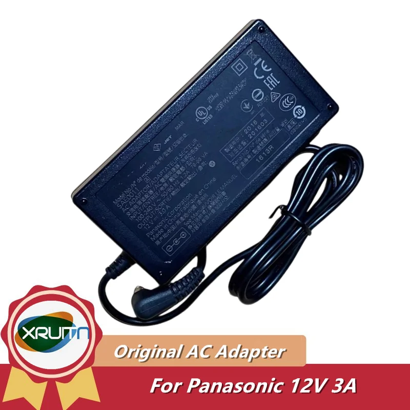 Caricabatterie Adattatore Ca Originale Sae0011 12V 3A Per Videocamera Panasonic Ag-Ux180 Ag-Ac90Mc Vsk0723 Au-Eva1Mc Ag-Fc100Mc Alimentatore