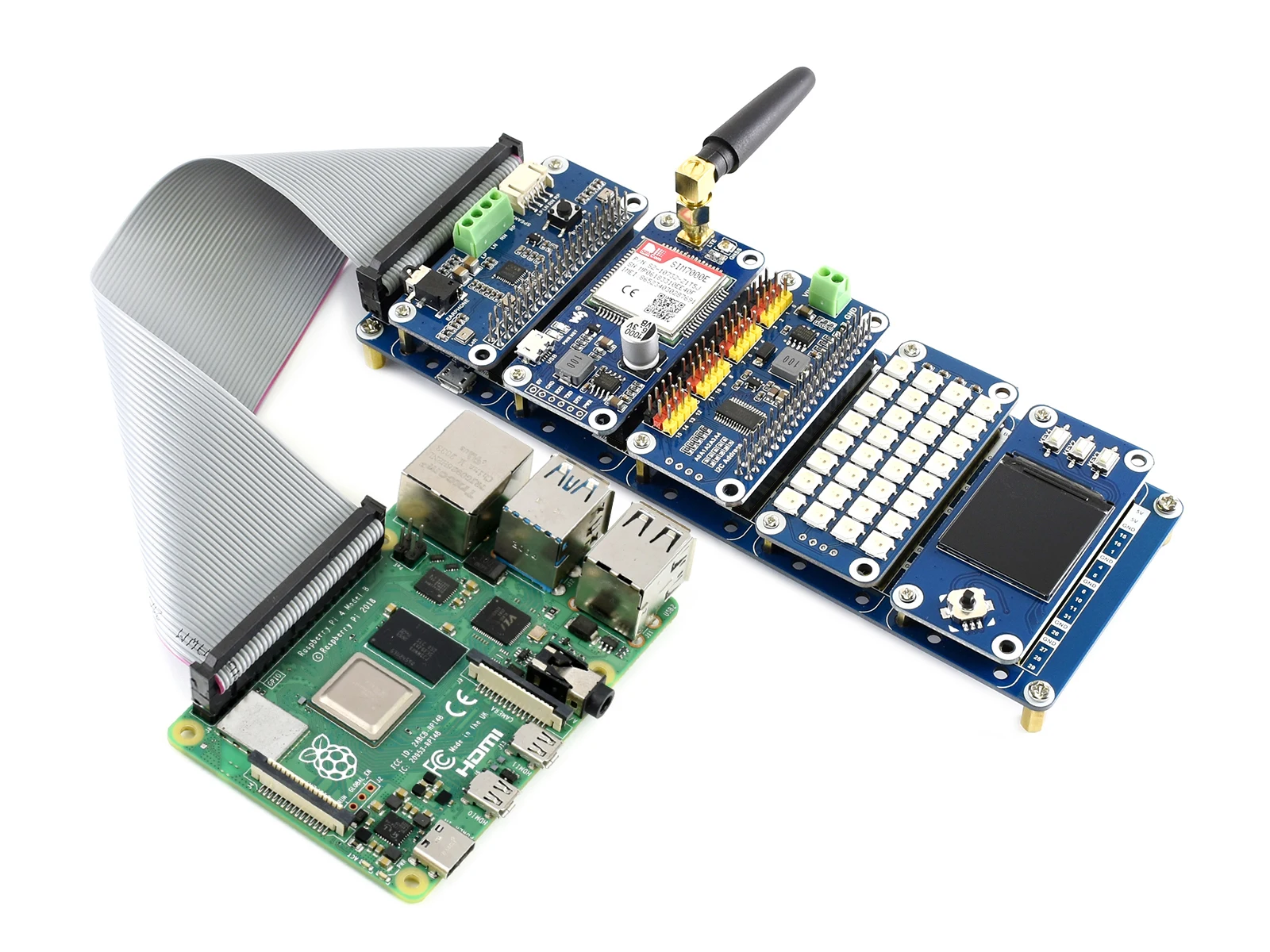 Cappello Stack Waveshare Per Raspberry Pi, Impila Fino A 5 Cappelli, Kit Di Espansione I/O, 5 Set Di Pinheader 2X20, Porta Di Alimentazione Esterna Us