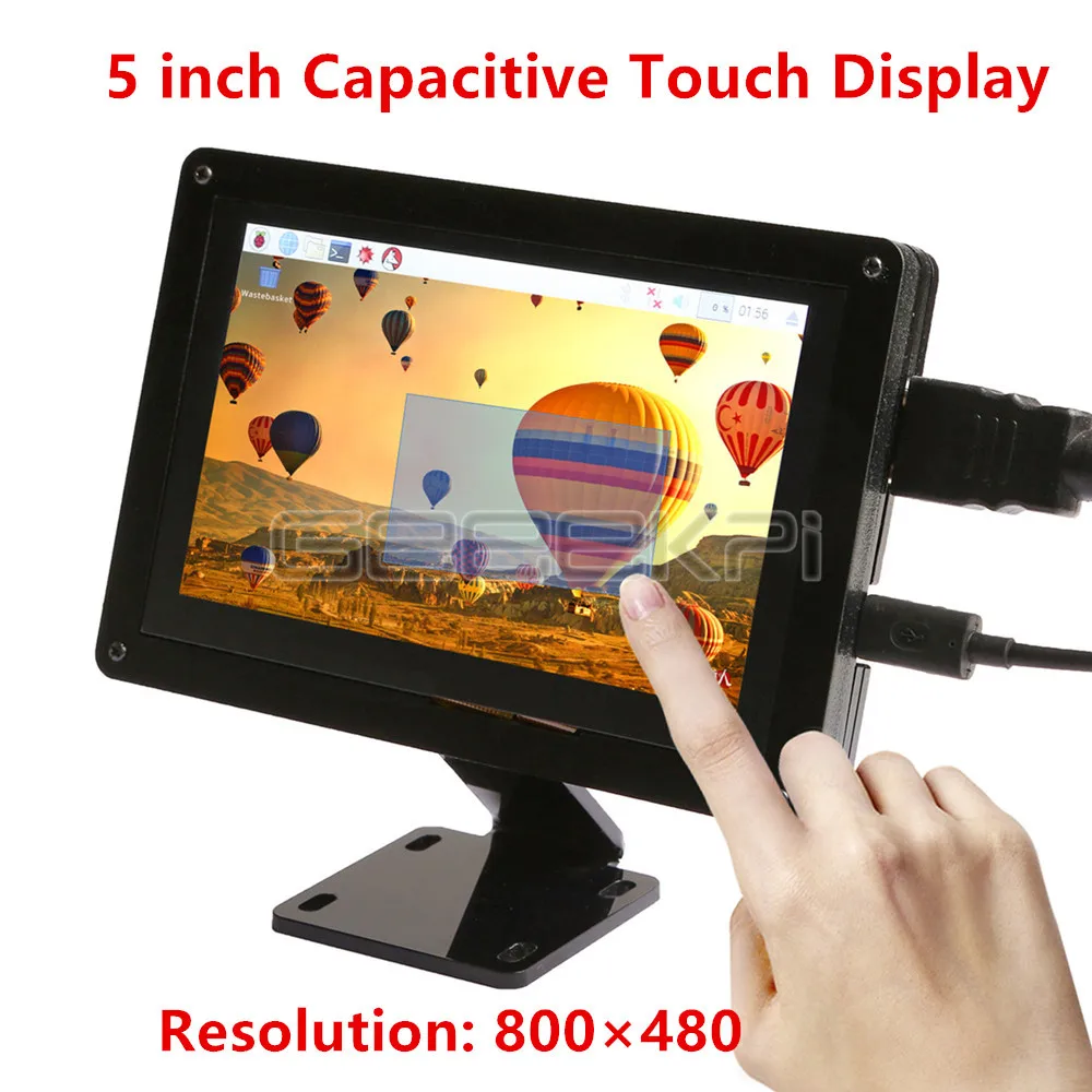 Geeekpi Driver Gratuito Monitor Touch Screen Capacitivo Da 5 Pollici 800X480 Per Raspberry Pi,Windows,Beaglebone Black Plug Play