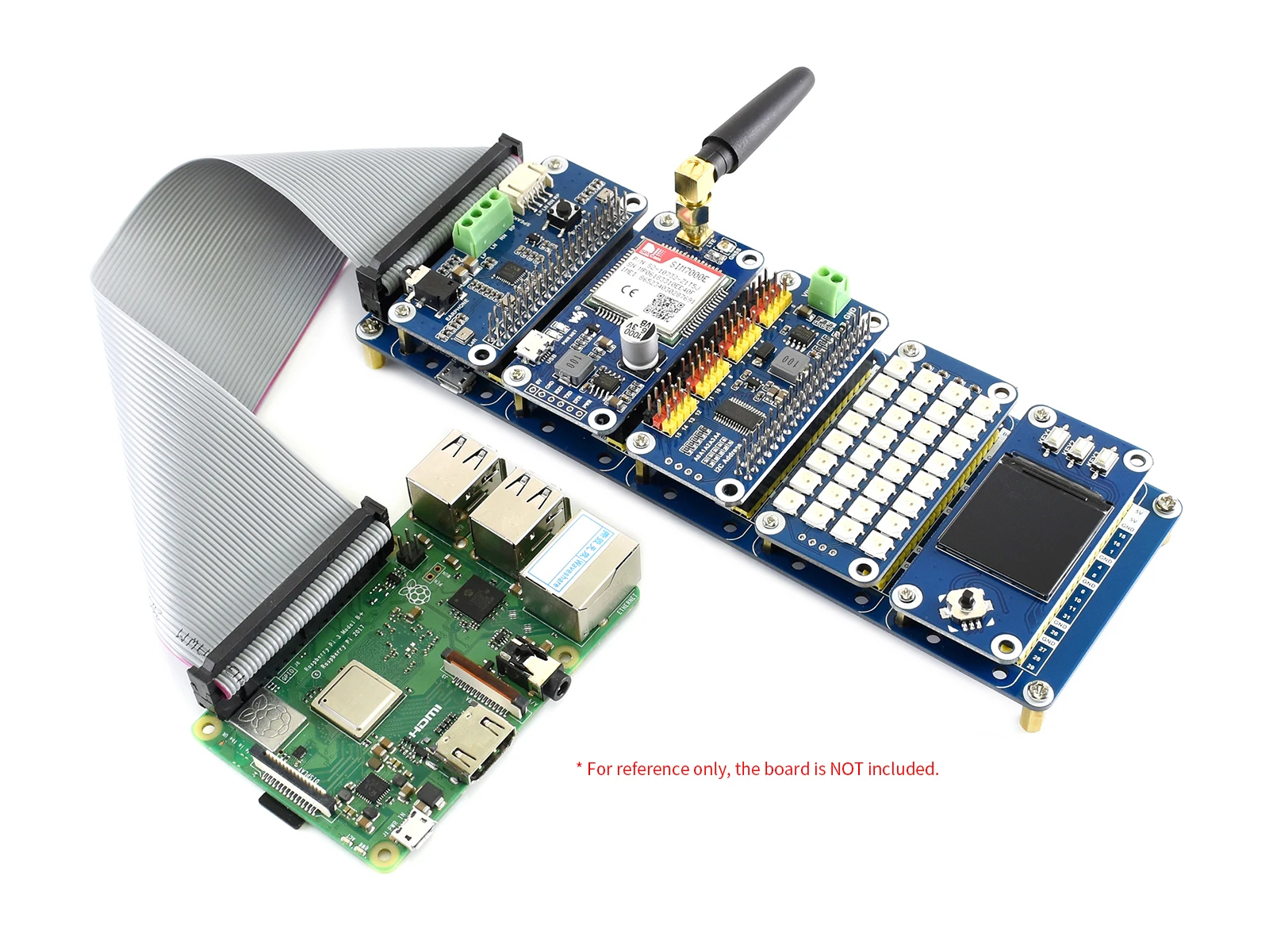 Cappello Stack Waveshare Per Raspberry Pi, Impila Fino A 5 Cappelli, Kit Di Espansione I/O, 5 Set Di Pinheader 2X20, Porta Di Alimentazione Esterna Us