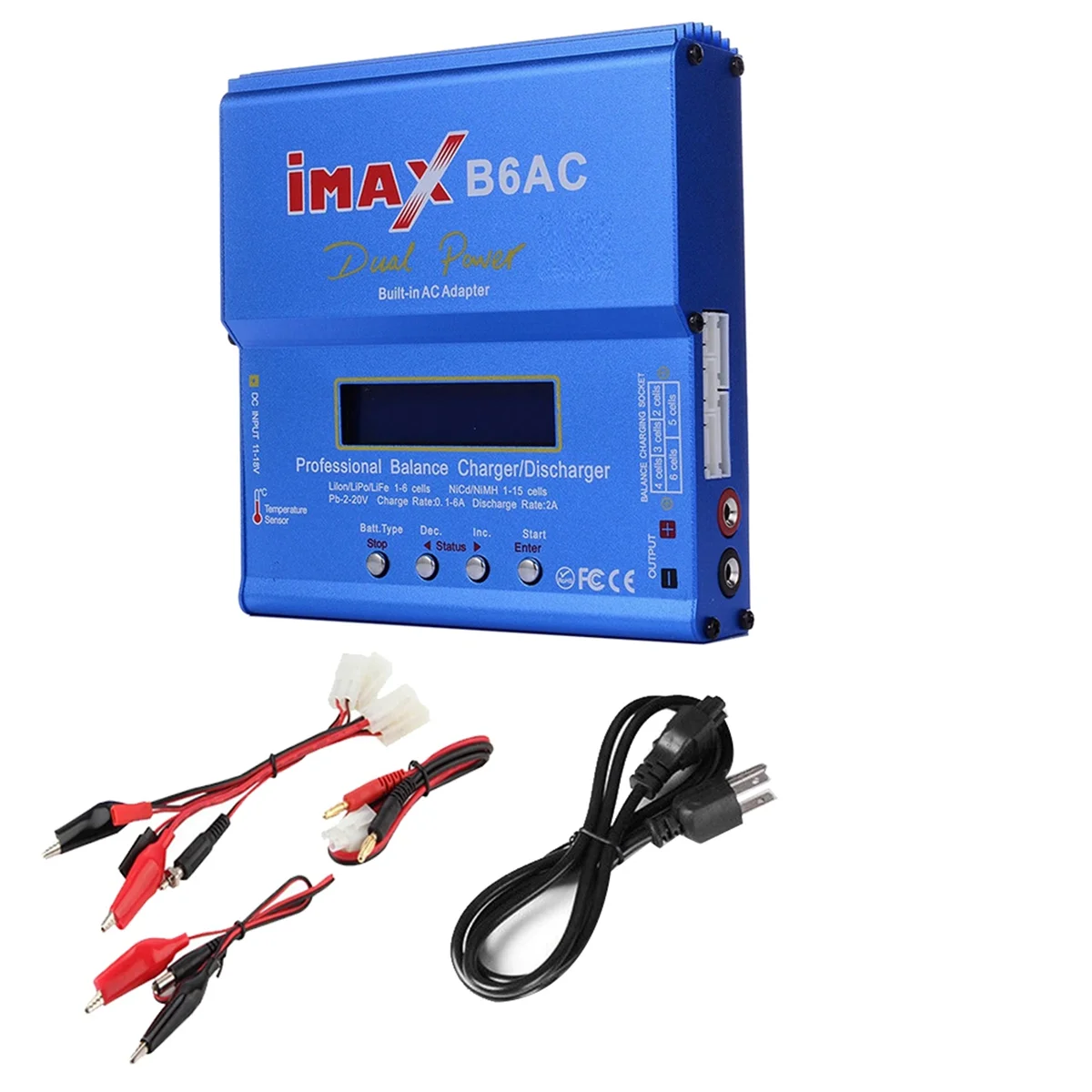 Per Imax B6Ac 80W Rc Balance Charger + Tamiya Cable Discharger Us Plug