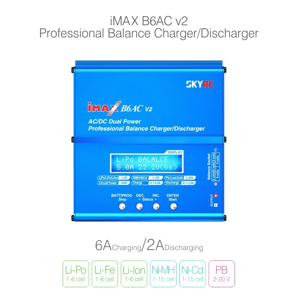 Skyrc Imax B6Ac V2 Balance Caricatore/Scaricatore Rc Racing Drone Originale B6 Ac