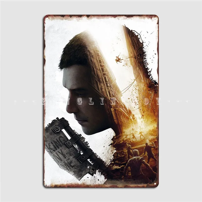 Dying Light The Key Art Metal Sign Pub Living Room Plates Design Tin Sign Poster