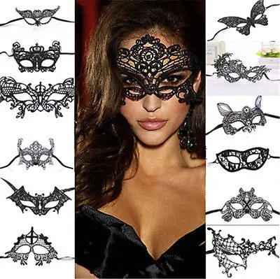 Nuove Donne 1 Pz Nero Sexy Occhio Viso Pizzo Maschera Maschera Da Ballo In Maschera Ballo Sera Festa Maschera Di Halloween Vendita Calda Taglia Unica