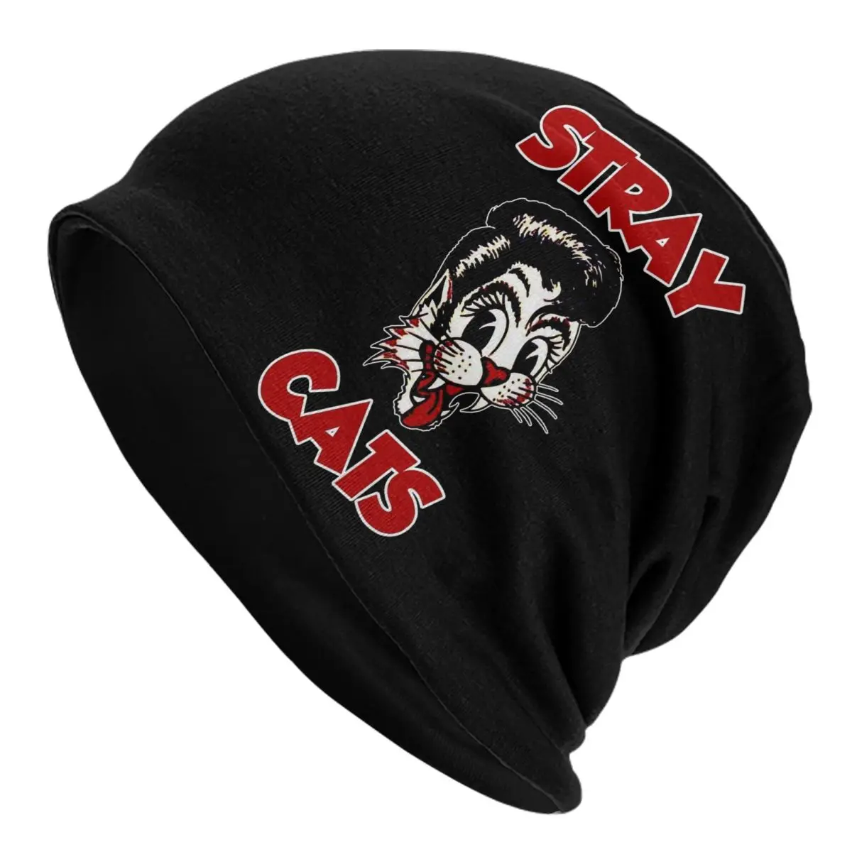 Musica Vintage American Rock Band Skullies Berretti Cappelli Stray Cats Goth Unisex Outdoor Caps Warm Dual-Use Bonnet Hat