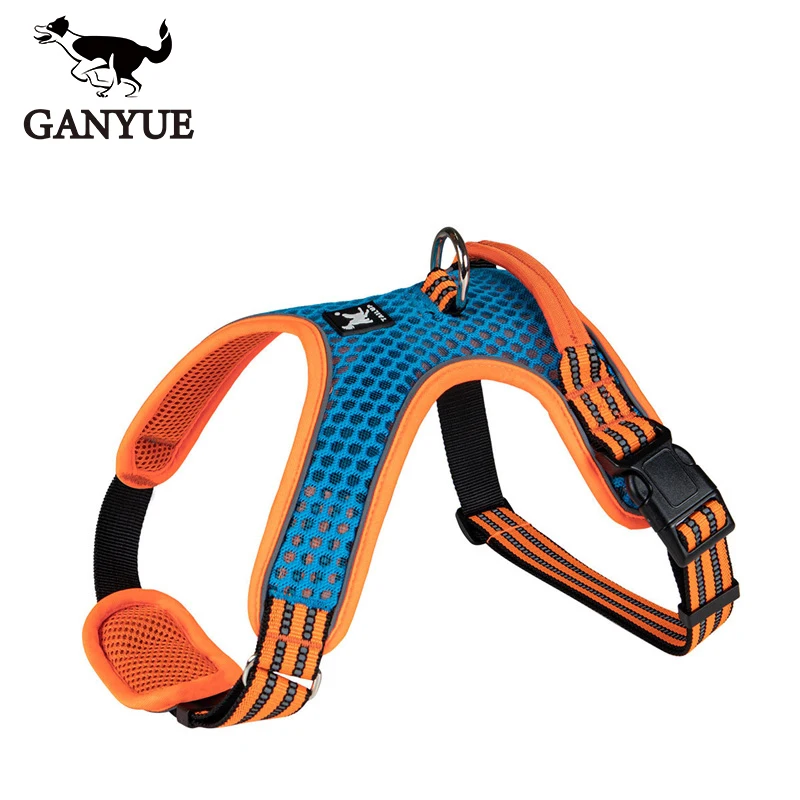 Pet Reflective Nylon Dog Harness No Pull Adjustable Medium Large Naughty Dog Vest Safety Vehicular Lead Walking Running