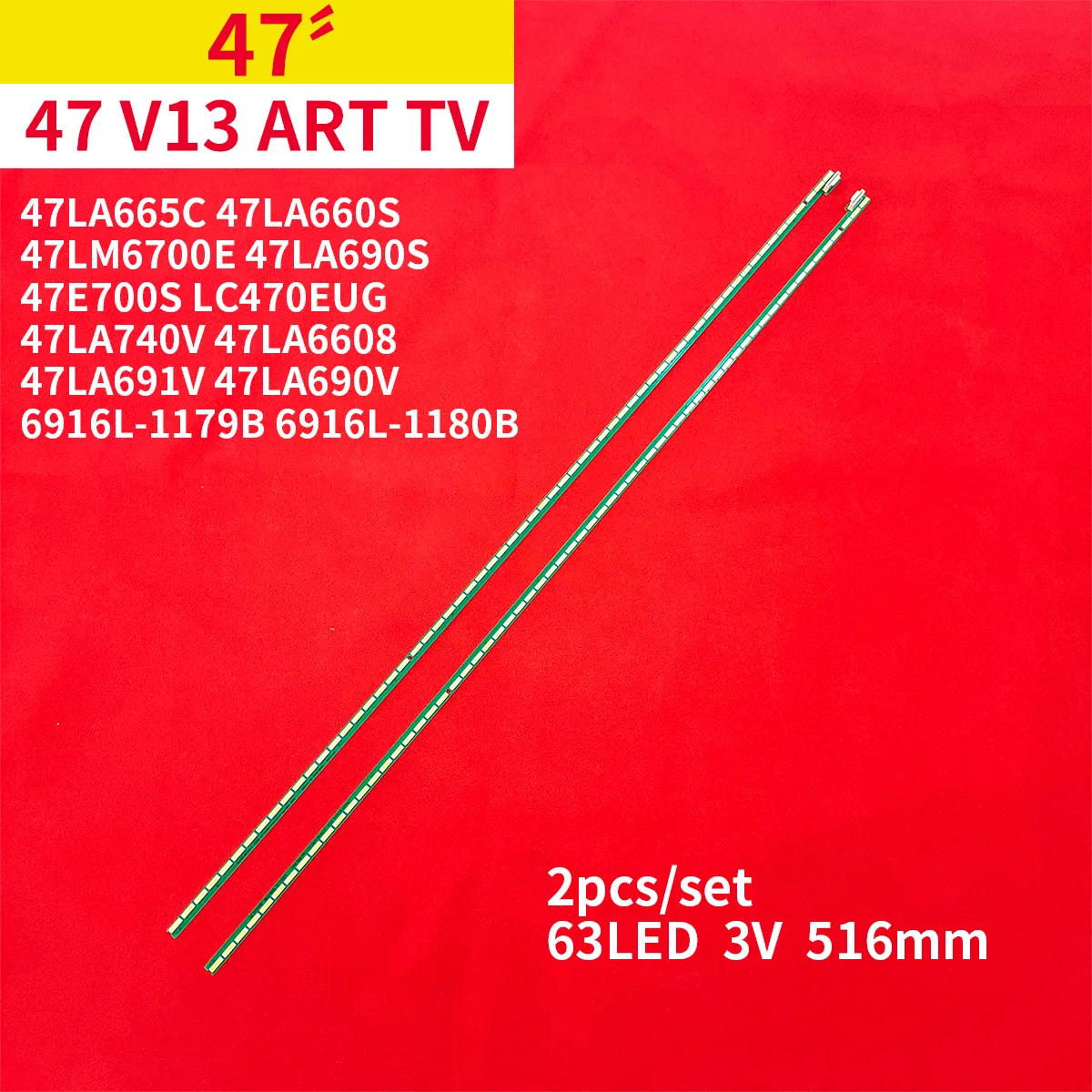 Striscia Di Retroilluminazione A Led 2 Pezzi Per Tv 47 "47 V13 Art Tv Rev 0.4 Lg 47 La665C 47 La660S 47 Lm6700E 47 La690S 47 E700S Lc470Eug Muslimate