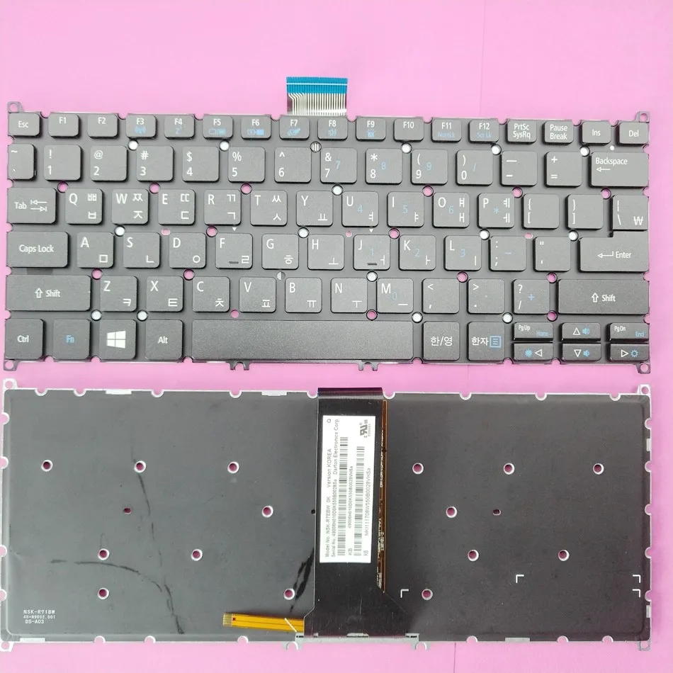 Korean Backlit Laptop Keyboard For Acer V5-122 122P V5-132 132P V13 V3-371 E11 E3-112 E3-111 Kr Layout