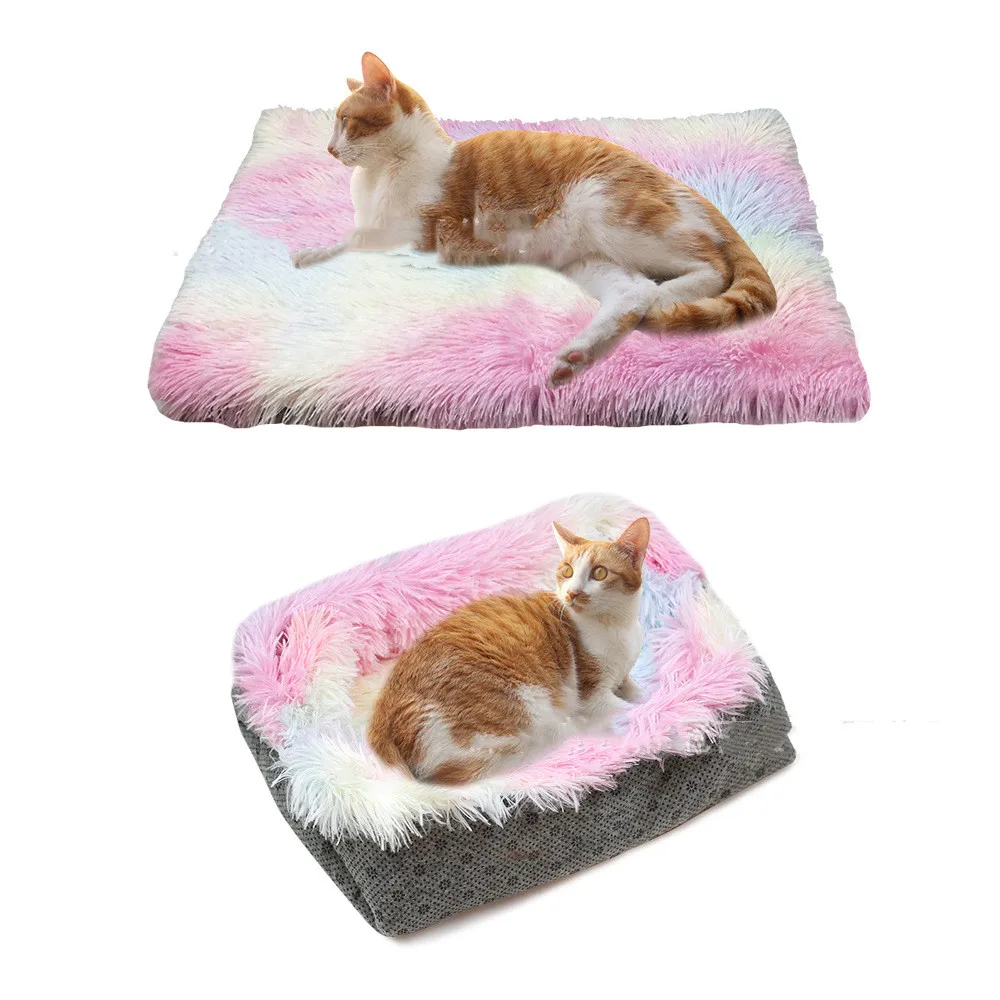 New Net Red Cat Dog Bed Lettiera Colorata Due In Uno Lettiera Cat Bed Peluche Pet Cat Materasso