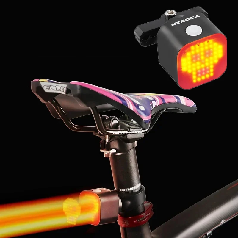 Meroca Bicycle Smart Sensor Lights 13 Modelli Mtb Road Bike Fanale Posteriore Led Usb C Ricarica Ciclismo Luce Posteriore Bike Warn Lamp