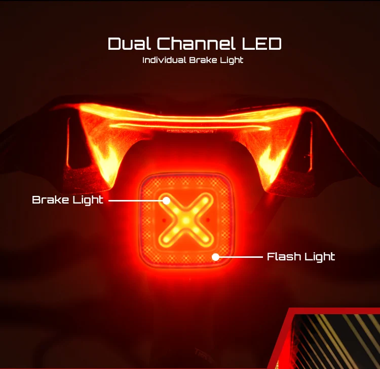 Enfitnix Cubelite Iii Auto Brake Road Bike Luce Posteriore Sensore Intelligente Ciclismo Mtb Fanale Posteriore Carica Usb Bicicletta Led Luce Traspira