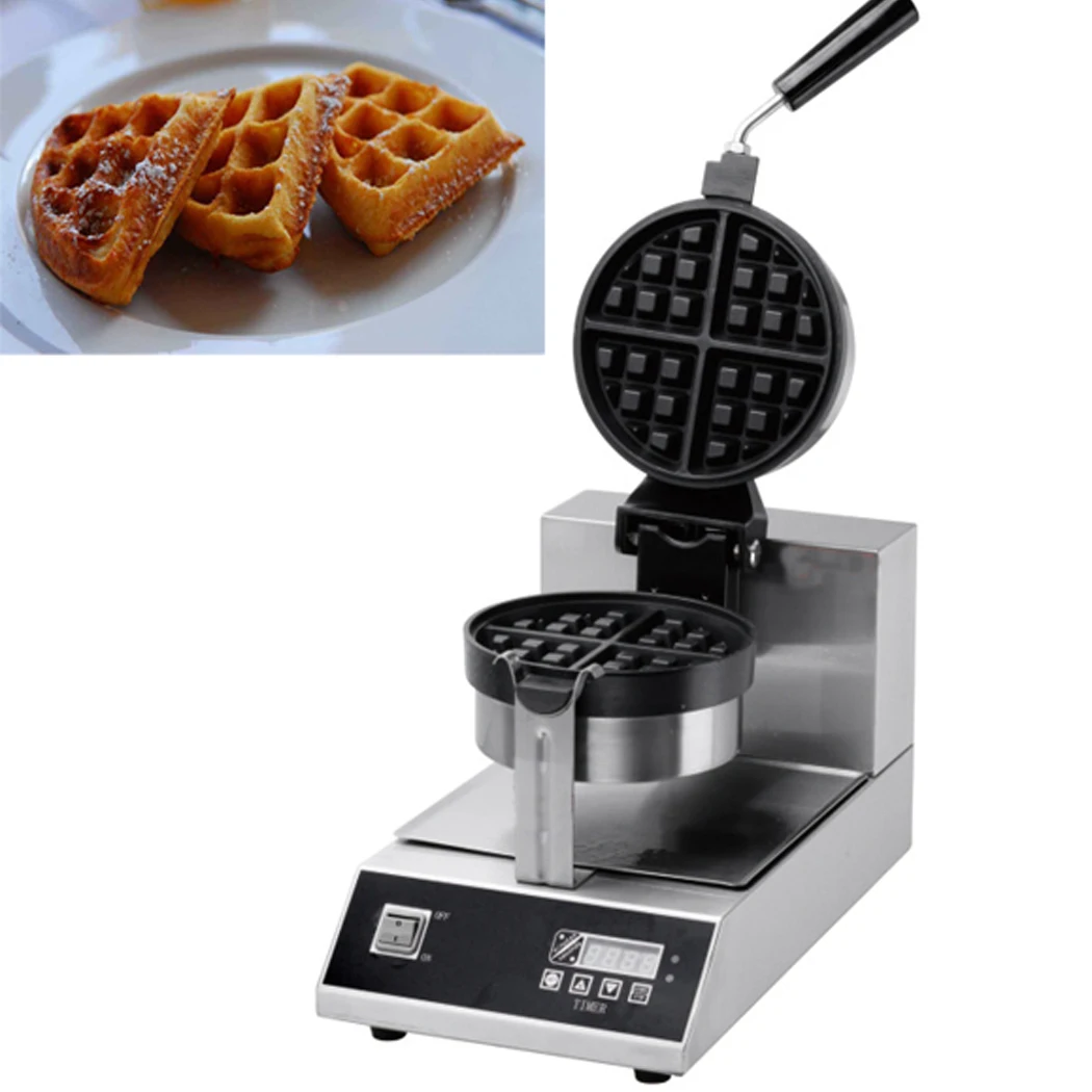 Elettrico 220V Tipo Digitale Rotating Belgio Waffle Baker Waffle Baker Machine