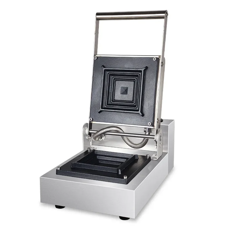 110V 220V Singola Testa Commerciale Elettrico Panini Tostapane Tasca Pane Quadrato Sandwich Maker Snack Mini Sandwich Waffle Machine