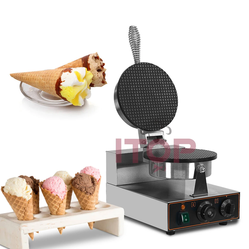 Itop Ice Cream Cone Maker Dia 21Cm Commercial Durable Antiaderente Egg Roll Crepe Pan Per Ristoranti Panifici 1300W