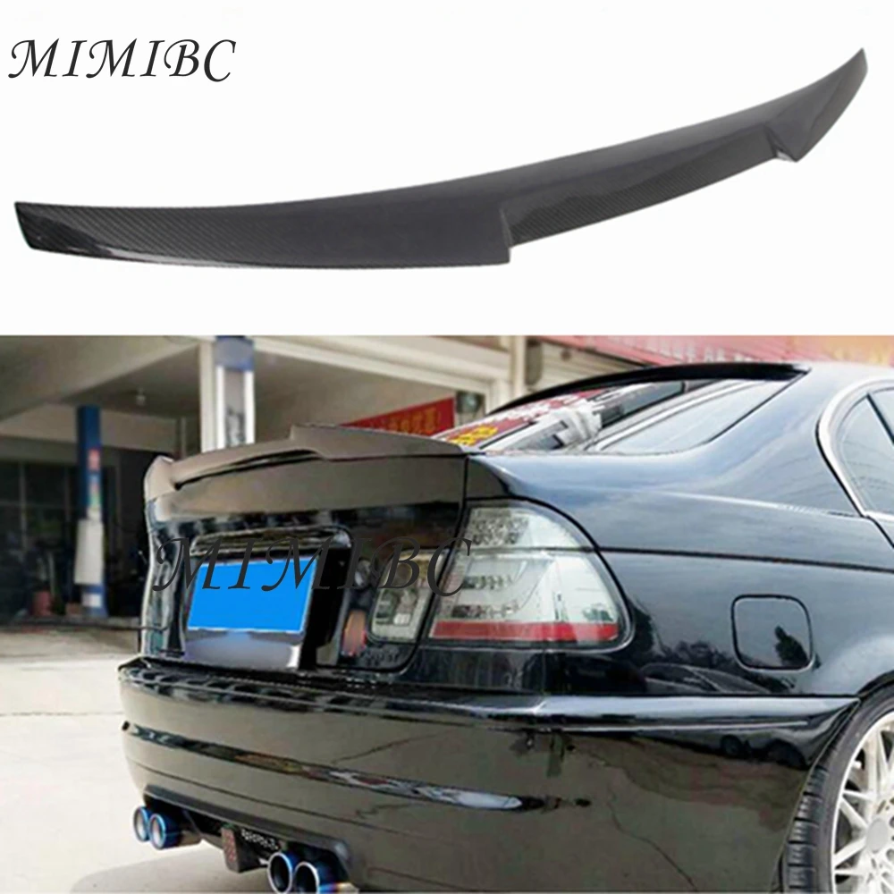Per Bmw Serie 3 E46 Base Sedan M3 4-Door 2-Door 1998 - 2005 Real Carbon Fiber Trunk Lip Frp Spoiler Posteriore
