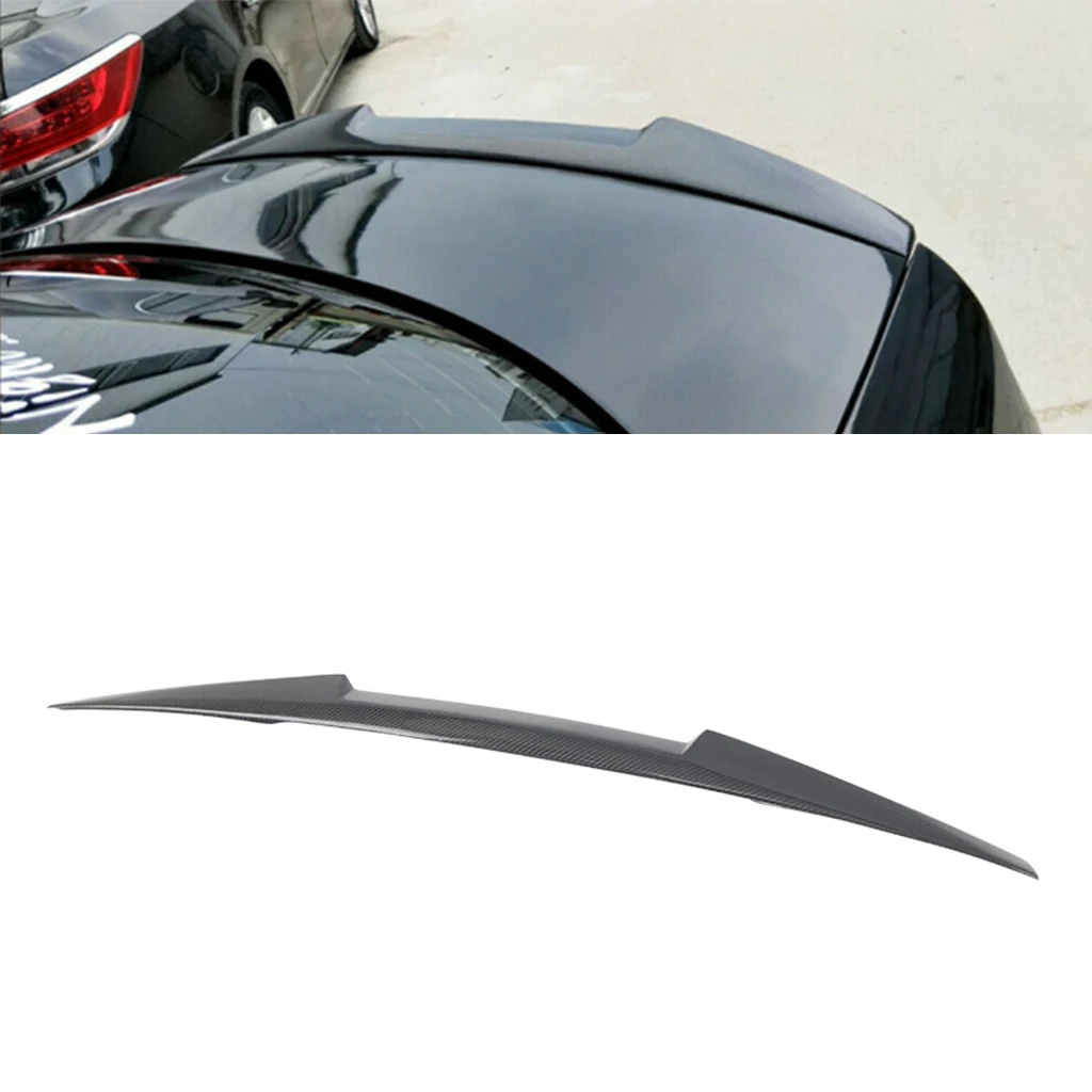 1Pcs Real Carbon Fiber Car Rear Trunk Deck Spoiler Car Tail Wing For Bmw 3 Series M3 E46 Four-Door 1999-2005 Car Accessories