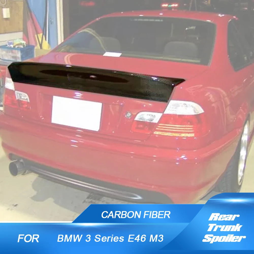Spoiler Posteriore Tronco Boot Lip Wing Per Bmw E46 4Door Sedan M3 1999 - 2004 Fibra Di Carbonio Nero/Pu Grey Car Tuning Parts Frp Primer