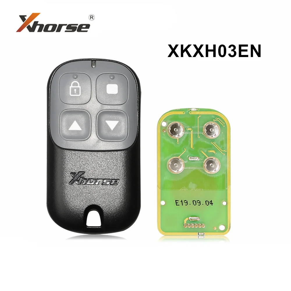 5 Pz/Lotto Xhorse 4 Pulsanti Black English Version Muslimt Wire Remote Key Garage Door