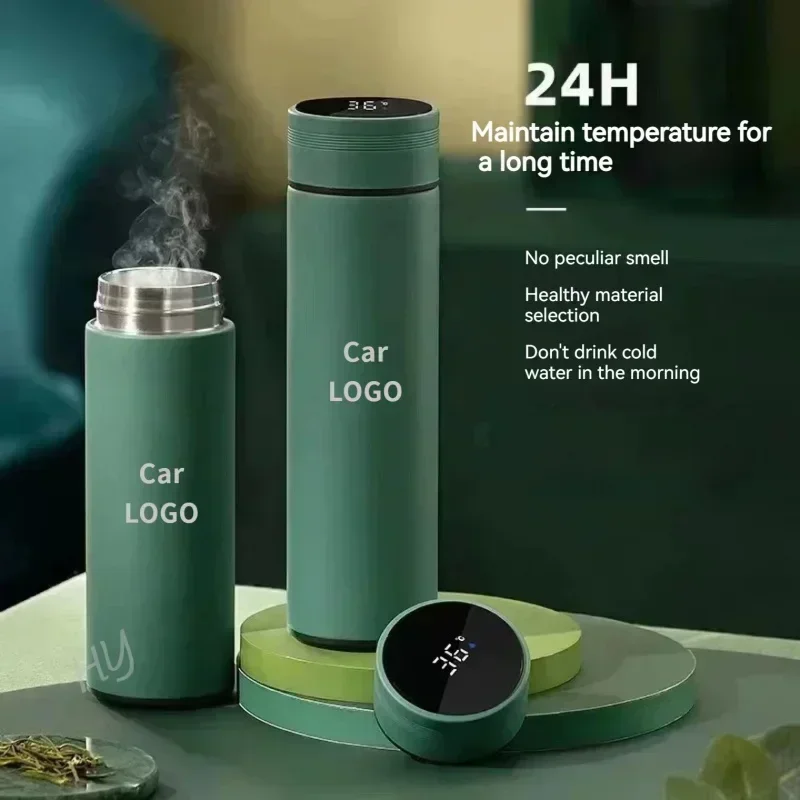 Per Jeep Renegade Commander Wrangler Liberty Cherokee Compass Car Thermos Cup Tea Coffee Vacuum Flask Display Della Temperatura